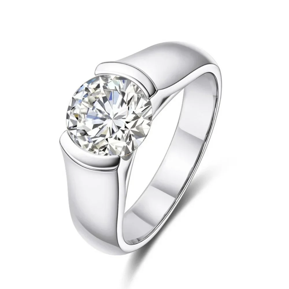 Certified 2 ct. t.w. Moissanite Diamond Engagement Ring NEW